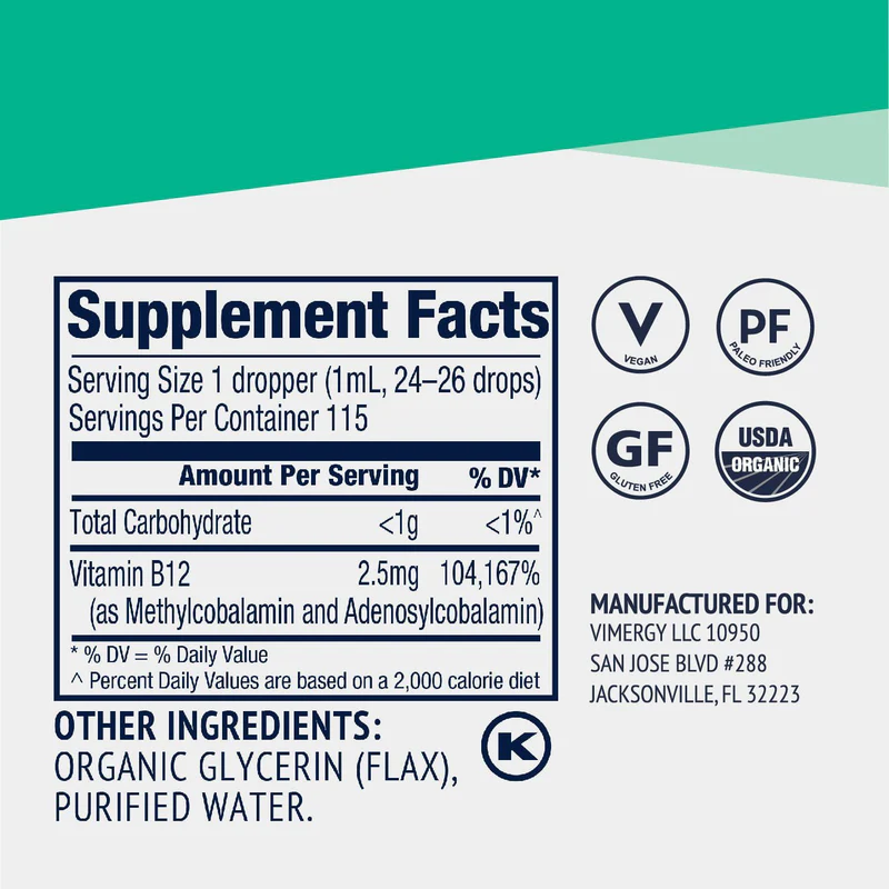 USDA Organic Liquid B12 - Image 5